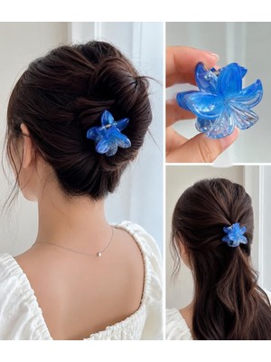 Uravas Store Çiçek Mini Toka A Plus Kalite Ithal Premium Mandal Saç Tokası 4 cm Kadın Kız Çocuk Saç Aksesuarı