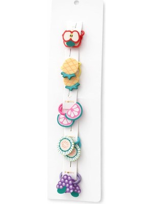 Uravas Store Genel Çiçek Desenli Saç Tokaları, Çok Renkli, 5 Çift, Kız Çocuklar Için, Pastel Tonlar, Günlük Kullanım