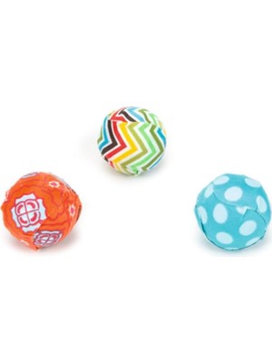 Uravas Store Beeztees Kedi Oyuncağı, Renkli Kumaş Top, 3 Adet, 4cm