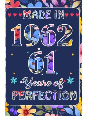 Uravas Store Made In 1962, 61 St Year Of Perfection: 61 St January Birthday Gifts For Women | Motivational Quotes | Happy Birthday | January Birthdays| ... Book| Personalized Birthday Gifts For Lovers