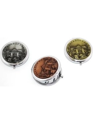 Uravas Store Metal Ayasofya Kabartmalı El Aynası