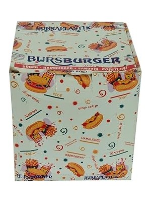 Uravas Store Bursa Plastik Bursburger Döner Hamburger Sandviç Hışır Poşeti 13X14 2000 Adet