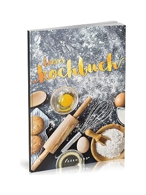 Uravas Store Dékokind® Leeres Kochbuch: Für Über 80 Lieblingsrezepte || Ca. A5 Softcover || Rezeptbuch Zum Selbstgestalten / Selberschreiben Mit Inhaltsverzeichnis || Motiv: Backrezepte