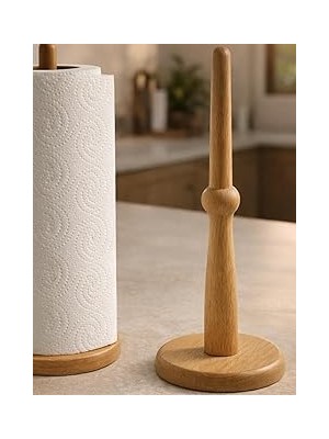 Uravas Store Beylini Tezgah Üstü Ahşap Kağıt Havluluk Dekoratif Peçetelik Kaymaz Dik Rulo Havluluk Şık Modern Tasarım