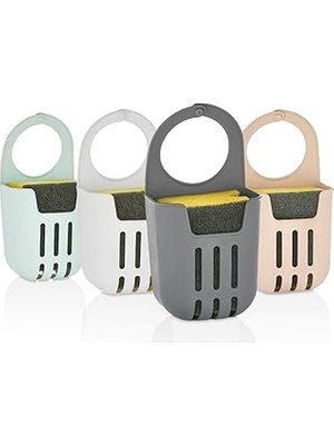 Uravas Store Askılı Lavabo Süngerliği – Drenajlı, Delikli Tasarım, Mutfak & Banyo Düzenleyici (10×18 Cm)