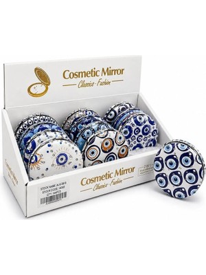 Uravas Store Yuvarlak Taşlı El Aynası Kalın ALK5910