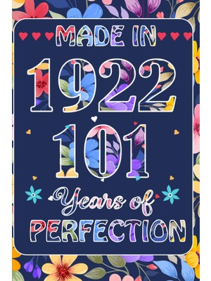 Uravas Store Made In 1922, 101 St Year Of Perfection: 101 St January Birthday Gifts For Women | Motivational Quotes | Happy Birthday | January Birthdays| ... Book| Personalized Birthday Gifts For Lovers