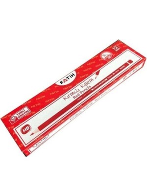 Uravas Store Fatih 12'li Kırmızı Kopya Kalemi, Hb