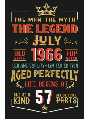 Uravas Store Independently Published July 1966 The Man The Myth The Legend: Notebook - Journal| July 57 Birthday Gift For Men Women Girls Boys Birthday 1966 Personalized