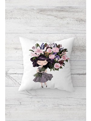 Uravas Store Pelangi Çift Tarafı Baskılı Gizli Fermuarlı Dekoratif Yastık Kılıfı Kırlent Kılıfı Koltuk Yastık Kılıfı, Pudra-Yeşil 45 x 45, 2469158745451