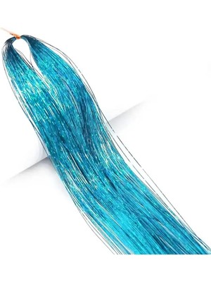 Uravas Store Hair Tinsel Saç Simi 200 Tel 120 cm Simli Saç Kaynak Örmeli Saç Aksesuarı