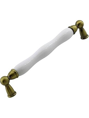 Uravas Store Domaniç Porselen Antik Sarı Kulp 160 mm Mobilya Çekmece Mutfak Dolabı Dolap Kapak Kulplar Kulb Kulpu