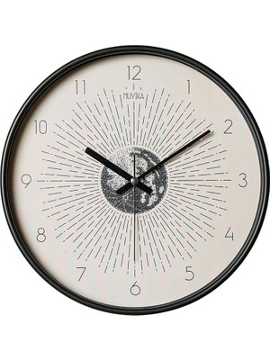 Uravas Store Muyika Iniziare Çizgiler Gerçek Cam 30 cm Sessiz Mekanizma Duvar Saati Pds-30 Inzczg