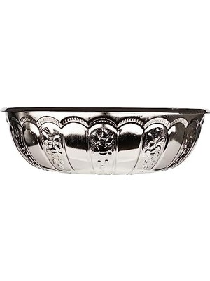 Alisveristime Sac Metal Dekoratif Banyo Kasesi (Gümüş Rengi)