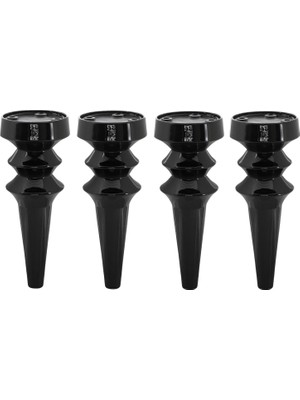 Uravas Store BADEM10 Oliva Siyah 17 cm Mobilya Kanepe Koltuk Tv Ünitesi Konsol Yükseltme Yükseltici Ayağı Ayakları 4 Adet