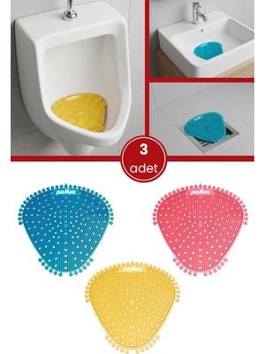Uravas Store Flosoft 3 Adet Pismiss Üçgen Koku Giderici, Pisuvar Lavabo Banyo Gider Süzgeci Kir Leke Tutmaz 30 Gün Etkili