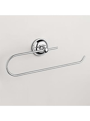 Uravas Store Açık Kağıt Havluluk Krom Gümüş Metal Duvara Monte Vidalı Banyo Tuvalet Mutfak Kağıt Havluluk 25 cm