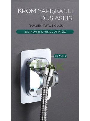Uravas Store Titak Krom Yapışkanlı Duş Askısı