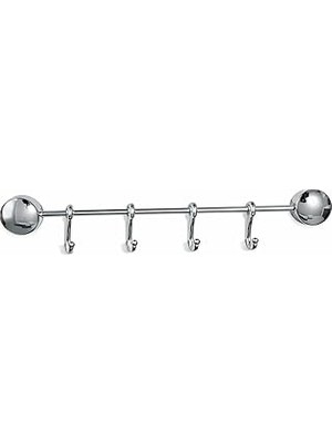 Uravas Store Paslanmaz Çelik 4’lü Duvar Askısı, Banyo ve Mutfak Için Havlu, Bornoz ve Kıyafet Askı Aparatı, Krom Kaplama, Metal Duvar Montajlı 4 Kancalı Askılık, Banyo Mutfak Koridor Için Çok Amaçlı Havlu ve Ceket