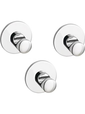 Uravas Store Ikea Skoghall Kanca, Kendinden Yapışkanlı, Krom Kaplama, 3 Adet, 160 x 100 mm