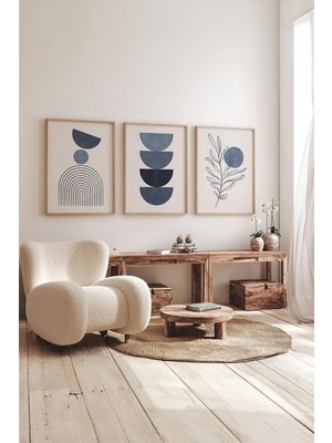 Uravas Store Artavessa Gerçek Ahşap Çerçeveli 3 Parça 3D Poster Tablo Seti - 3DARTSOHOSET42-1520