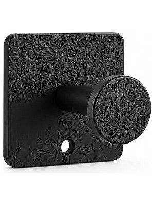 Uravas Store Orret Home Tekli Yapışkanlı Metal Siyah Askı, Delmeden Duvara Monte Havlu Askısı, Çanta Askısı, Mutfak Banyo Askısı, Paslanmaz Yapışkanlı Duvar Askısı, Modern Kare Tabanlı Askı Aparatı
