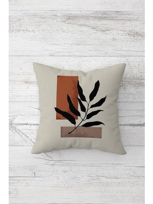 Uravas Store Pelangi Iskandinav Stili Çift Taraflı Baskı Gizli Fermuar Yıkanabilir Leke Tutmaz Dekoratif Kırlent Kılıf, Bej-Yeşil 45 x 45