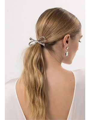 Uravas Store Katia & Bony Silver Fiyonk Aksesuarlı Lastik Toka