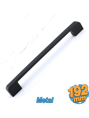 Uravas Store BADEM10 Radus Siyah Metal Kulp 192 mm -19.2 cm Mobilya Çekmece Mutfak Dolabı Dolap Kulpları Kulbu Kulpu