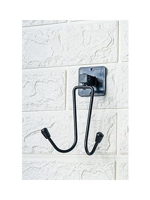 Uravas Store Buffer Kendiliğinden Yapışkanlı Siyah Paslanmaz Metal Bornoz ve Havlu Askılığı