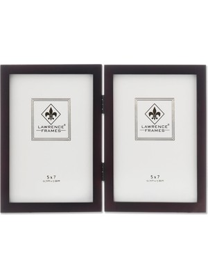 Uravas Store Lawrence Frames 755957D Espresso Ahşap Menteşeli Çift Resim Çerçevesi, 13,8 x 17,7 Cm, Koyu Ceviz