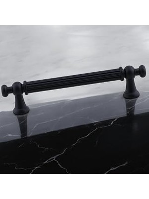 Uravas Store Selçuklu (96 mm - 9.6 Cm) Mat Siyah Metal Mobilya Mutfak Çekmece Dolap Dolabı Kulbu Kulpu Kulpları