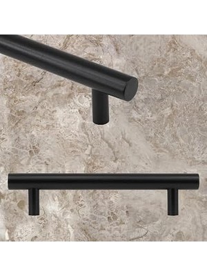 Uravas Store 10 Adet Rosemary Mobilya Mutfak Çekmece Dolap Kapak Kulpu Kulbu 128 mm Mat Siyah Metal Kulp (10 Adet)