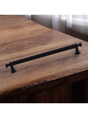 Uravas Store Selçuklu (224 mm - 22.4 Cm) Siyah Metal Mobilya Mutfak Çekmece Dolap Dolabı Kulbu Kulpu Kulpları