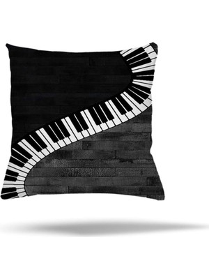 Uravas Store Pelangi Geometrik Desen Afrikalı Gizli Fermuarlı Yastık Kılıfı Kırlent Kılıfı Koltuk Yastık Kılıfı, Siyah-Gri 45 x 45