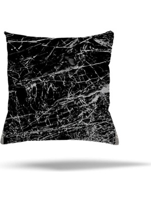 Uravas Store Pelangi Geometrik Batik Desen Gizli Fermuarlı Yastık Kılıfı Kırlent Kılıfı Koltuk Yastık Kılıfı, Siyah-Beyaz 45 x 45