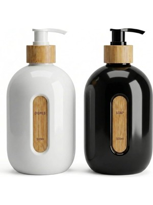 Uravas Store Deconox 500 ml Cam Sıvı Sabunluk - Bambu Pompalı ve Etiketli Şık Tasarım (1 Adet) Asorit Gönderim