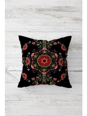 Uravas Store Pelangi Etnik Vintage Desenli Çift Tarafı Baskılı Gizli Fermuarlı Yastık Kılıfı Kırlent Koltuk Yastık Kılıfı, Siyah 45 x 45, 24691160745451