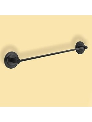 Uravas Store BADEM10 Lavabo Banyo Mutfak Yapışkanlı Bez Havlu Standı Askısı Paslanmaz Metal Siyah Uzun Bez Havluluk