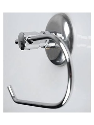 Uravas Store BADEM10 Tuvalet Kağıtlık Yapışkanlı Açık Aparat Wc Kağıt Standı Bez Havluluk Paslanmaz Metal Sağlam Krom