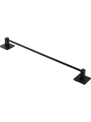 Uravas Store BADEM10 Yapışkanlı Lavabo Banyo Mutfak Havlu Standı Askısı Paslanmaz Metal Siyah Bez Havluluk Uzun 40 cm