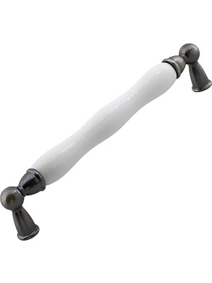 Uravas Store Domaniç Porselen Antik Nikel Kulp 160 mm Mobilya Çekmece Mutfak Dolabı Dolap Kapak Kulplar Kulb Kulp
