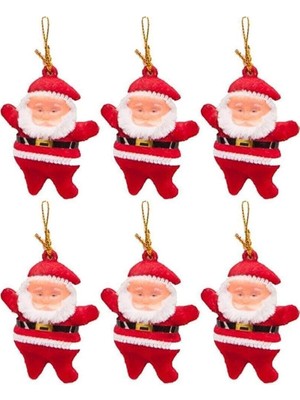 Uravas Store Waldern Yılbaşı Çam Ağacı Süsü Noel Baba 6'lı 6,5cm
