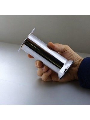 Uravas Store Mobilya Ayak 15 cm Krom Baza Koltuk Kanepe Yatak Çekyat Destek Ayağı Metal Yükseltici Ayakları