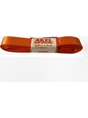 Akel Dar Dokuma Turuncu Saten Kurdele - 2 Cm. x 10 Metre - 1 Adet