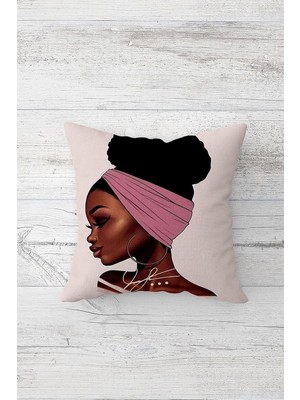 Uravas Store Pelangi Etnik Afrikalı Kadın Çift Tarafı Baskılı Gizli Fermuarlı Yastık Kılıfı Kırlent Koltuk Yastık Kılıfı, Karışık Renkli 45 x 45, 246955050941