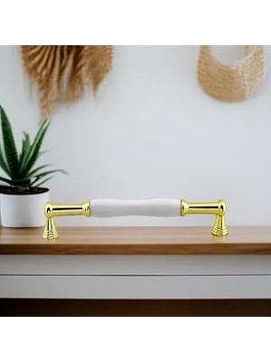 Uravas Store Anav Porselen Gold Altın Kulp 160 mm Mobilya Çekmece Mutfak Dolabı Dolap Kapak Kulplar Kulb Kulpu