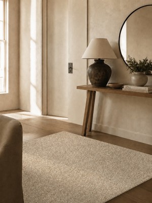 Cadife Terrazo Bukle Dokulu Makinede Yıkanabilir Modern Halı - Taupe