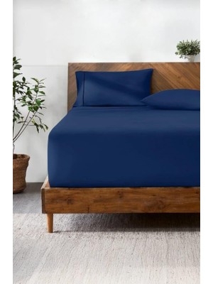 Uravas Store Lastikli & Hipoalerjenik Çarşaf |%100 Pamuk Çarşaf Penye Kumaş | Tek-Çift Kişilik-Battal Boy Çarşaf -LACIVERT-180X200, Luxcarsaf
