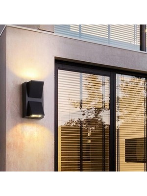 Uravas Store Cata Rodos 7 Watt Modern Duvar LED Aplik 3200K Gün Işığı Çift Yönlü Iç ve Dış Mekan Aplik IP44